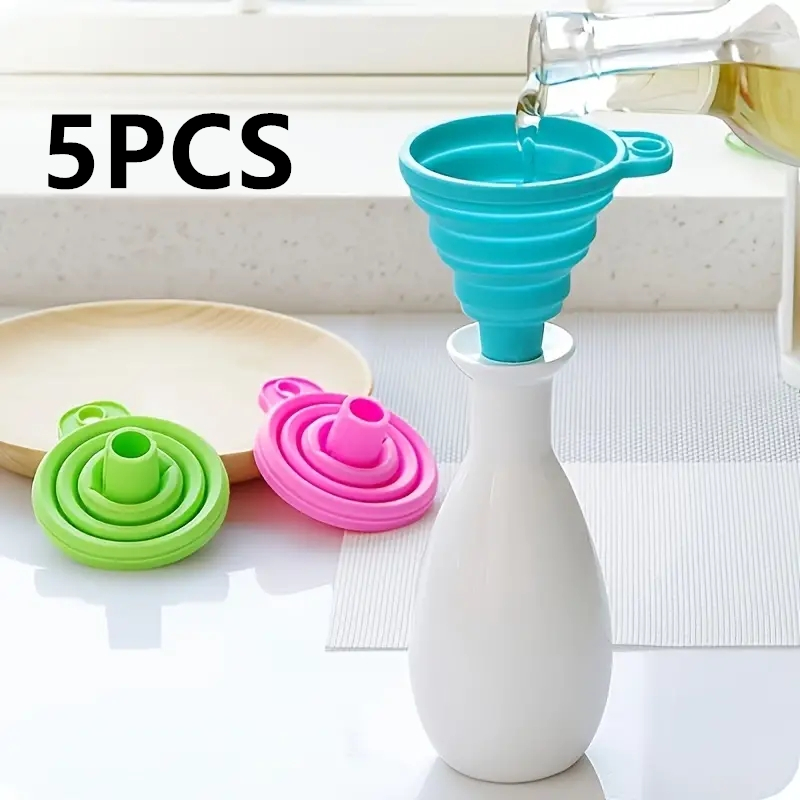 Kitchen Gadgets And Utensils - Силиконовая складная воронка, многофункциональный портативный мини-кухонный