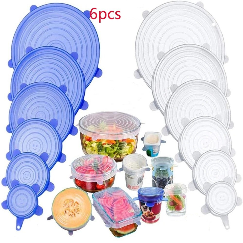 Kitchen Gadgets That Are Useful - Набор из 6 многоразовых силиконовых крышек