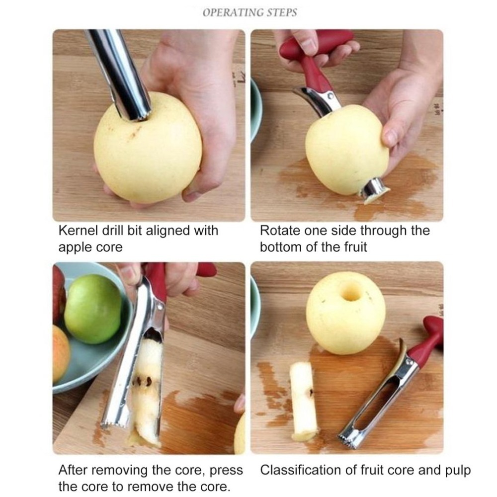 Резак для ядра из нержавеющей  – обзор и цена Apple Corer Slicer