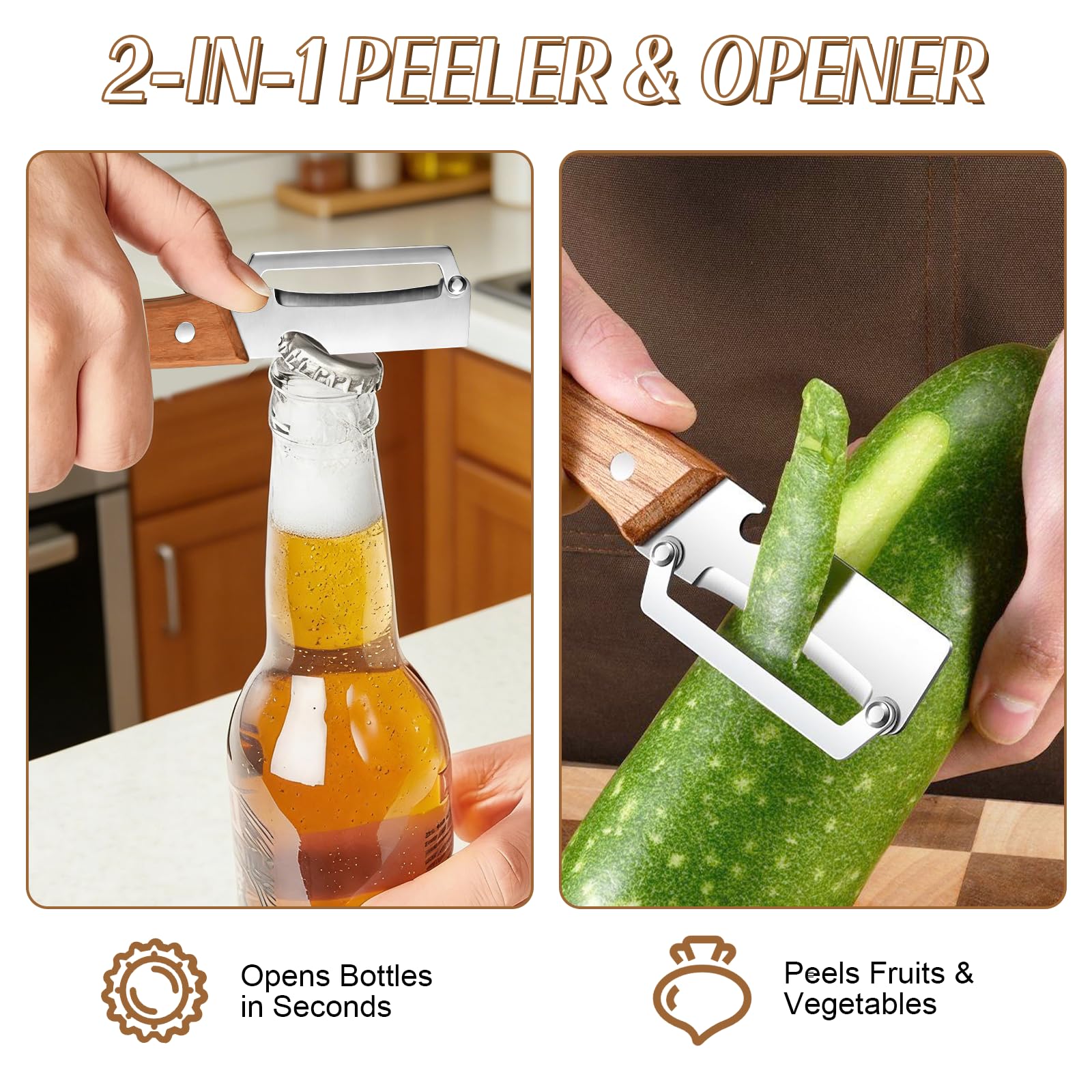 Овощечистка 3-в-1 с деревянной – обзор и цена Vegetable Kitchen Gadgets